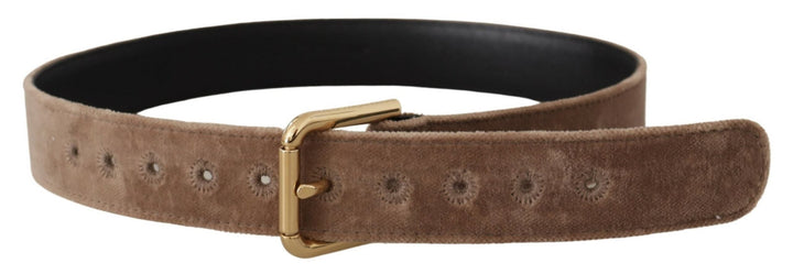  - Dolce & Gabbana Elegant Velvet Logo Buckle Belt - WMB162 - 65 - Ask Me Wear