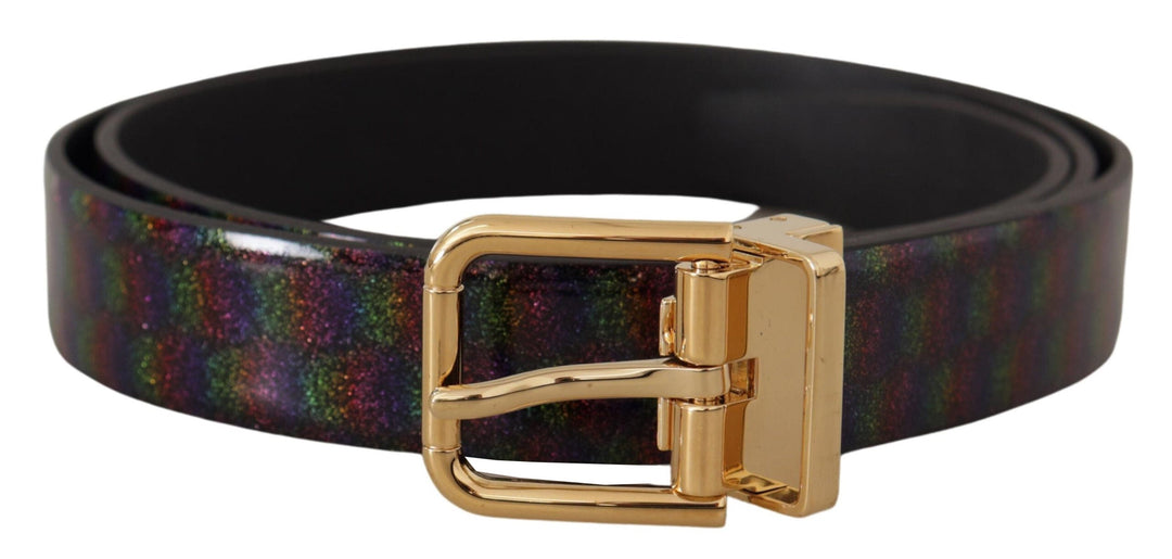  - Dolce & Gabbana Elegant Vernice Leather Belt with Silver Buckle - BEL8457 - 90 - Ask Me Wear