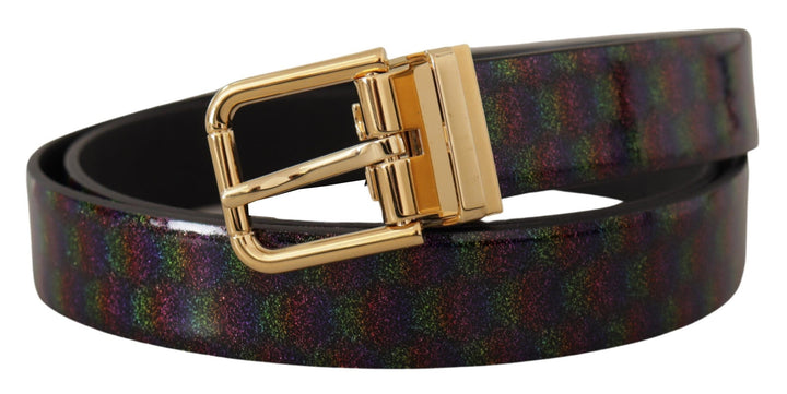  - Dolce & Gabbana Elegant Vernice Leather Belt with Silver Buckle - BEL8457 - 90 - Ask Me Wear