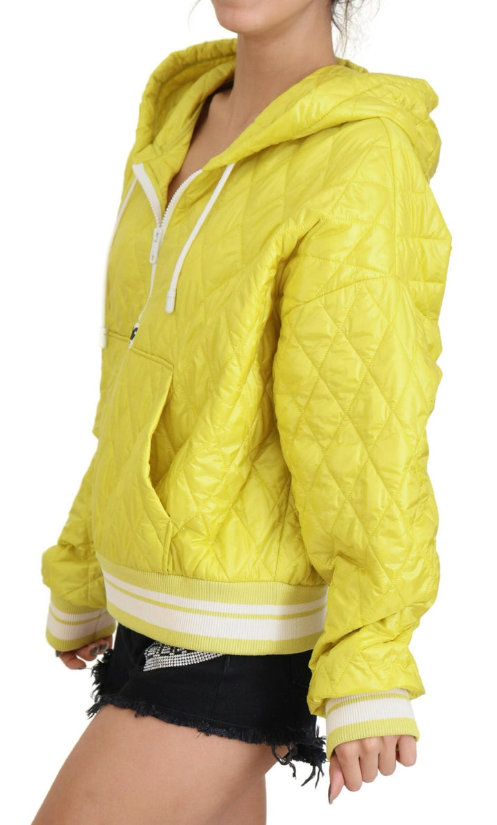  - Dolce & Gabbana Elegant Yellow Hooded Jacket - TSH83715 - 40 - Ask Me Wear