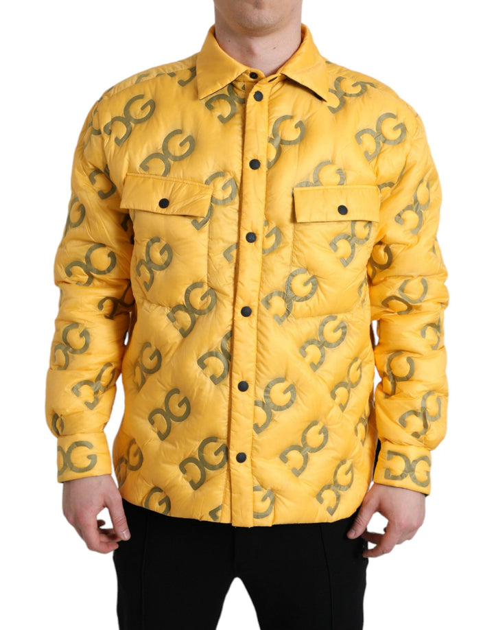  - Dolce & Gabbana Elegant Yellow Padded Blouson Jacket - JKT4001 - 48 - Ask Me Wear