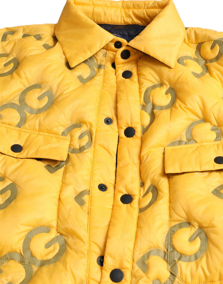  - Dolce & Gabbana Elegant Yellow Padded Blouson Jacket - JKT4001 - 48 - Ask Me Wear