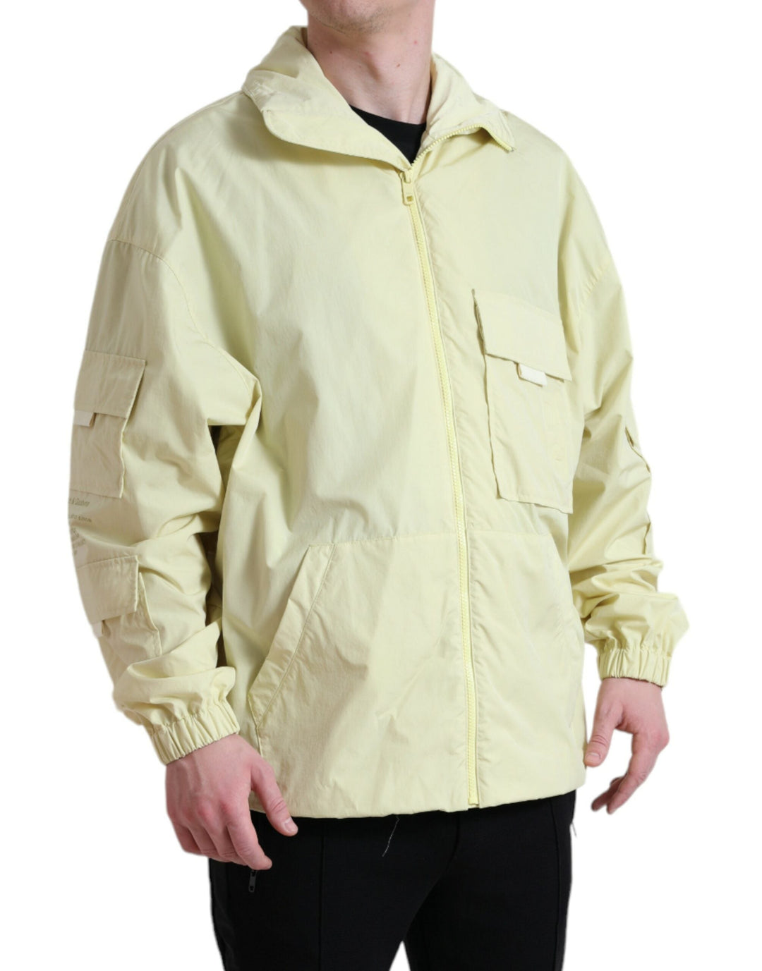  - Dolce & Gabbana Elegant Yellow Windbreaker Jacket - JKT3757 - 50 - Ask Me Wear