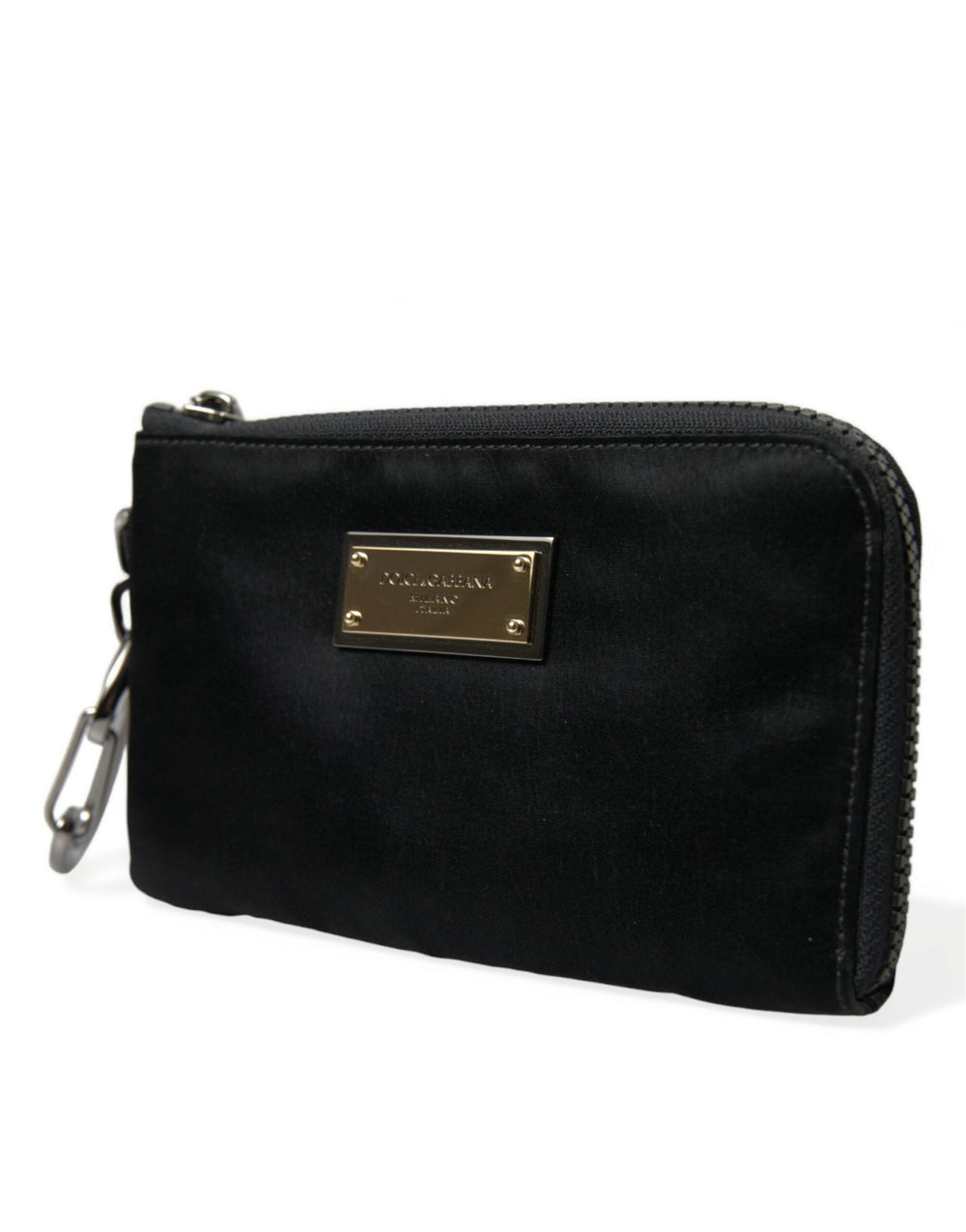  - Dolce & Gabbana Elite Black Nylon & Leather Pouch with Logo Detail - BAG1327 - Ask Me Wear