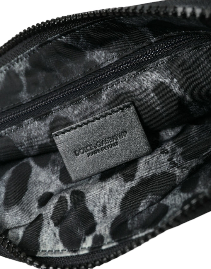  - Dolce & Gabbana Elite Black Nylon & Leather Pouch with Logo Detail - BAG1327 - Ask Me Wear