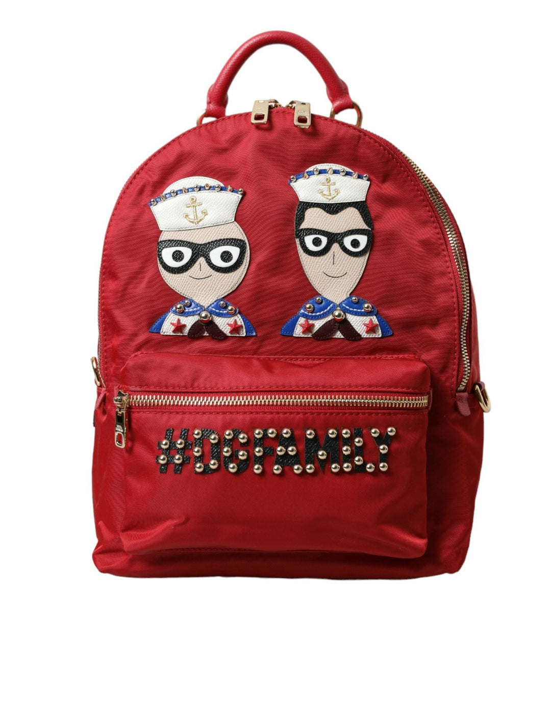  - Dolce & Gabbana Embellished Red Backpack with Gold Detailing - BAG1151 - Ask Me Wear