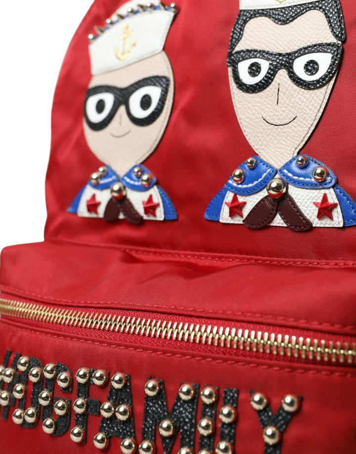  - Dolce & Gabbana Embellished Red Backpack with Gold Detailing - BAG1151 - Ask Me Wear