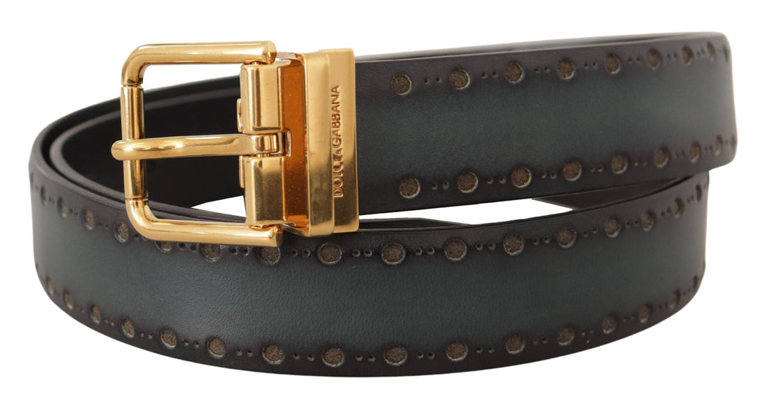  - Dolce & Gabbana Emerald Elegance Leather Belt - BEL8476 - 90 - Ask Me Wear