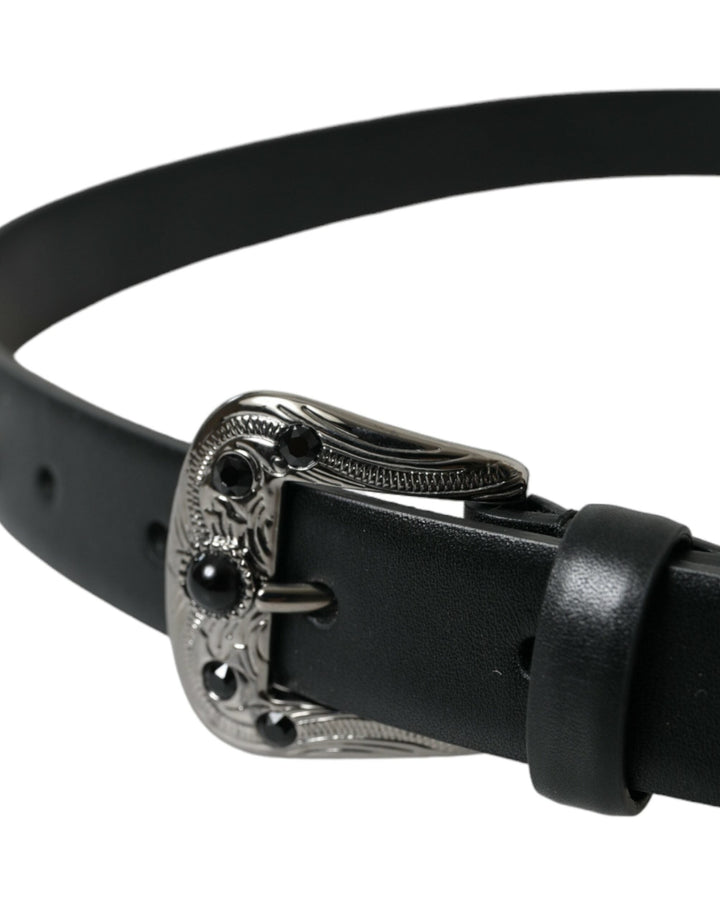  - Dolce & Gabbana Engraved Logo Leather Waist Belt - WMB343 - 95 - Ask Me Wear