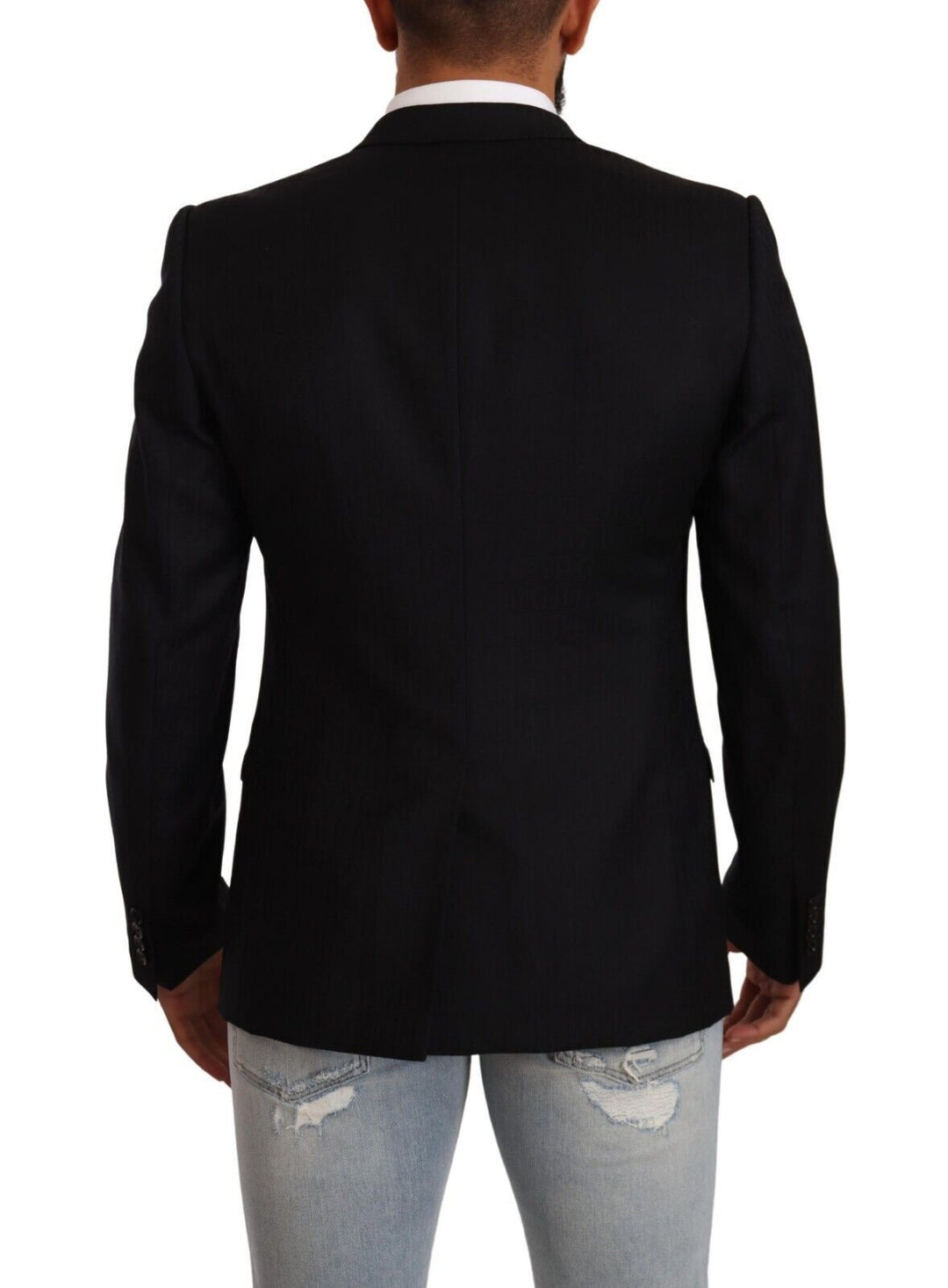  - Dolce & Gabbana Exclusive Black Virgin Wool Blazer - JKT3075 - 50 - Ask Me Wear