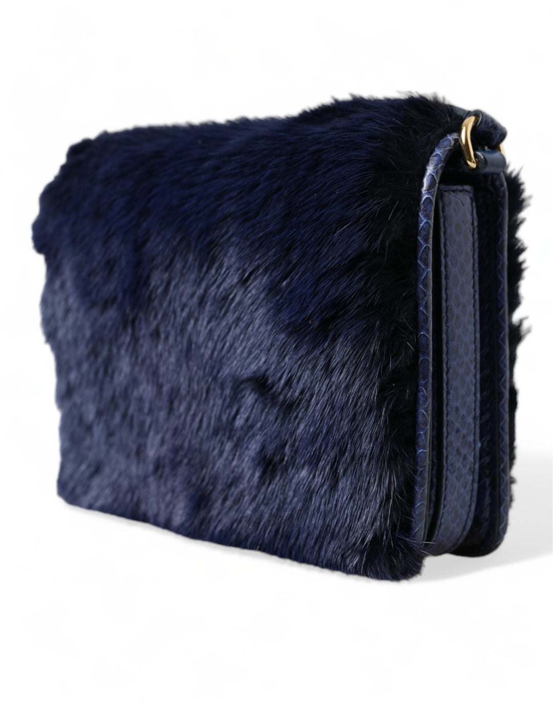  - Dolce & Gabbana Exquisite Blue Mink Fur Shoulder Bag - BAG1196 - Ask Me Wear