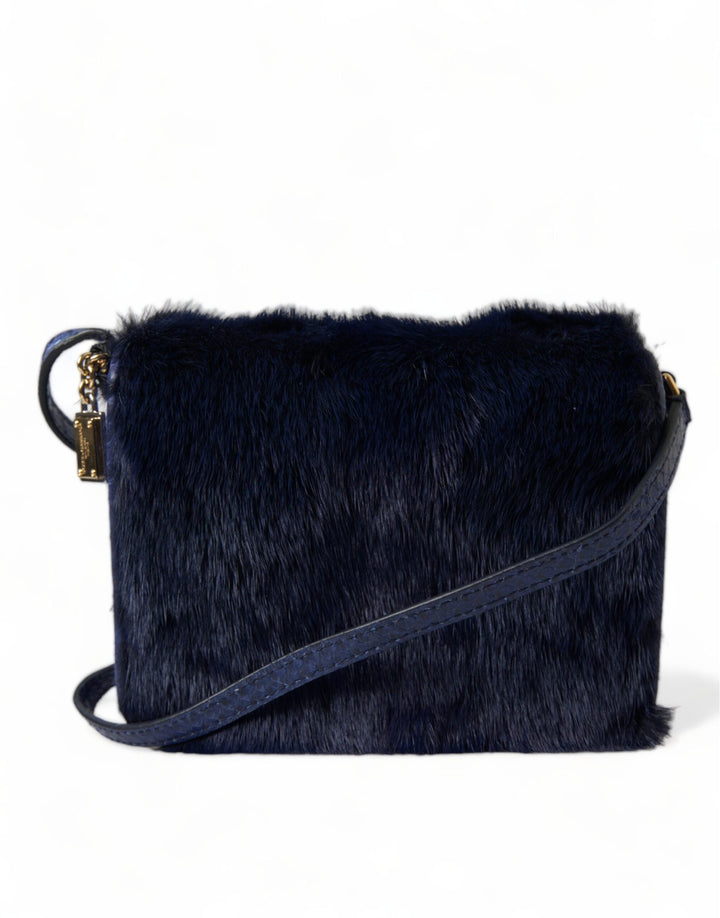  - Dolce & Gabbana Exquisite Blue Mink Fur Shoulder Bag - BAG1196 - Ask Me Wear