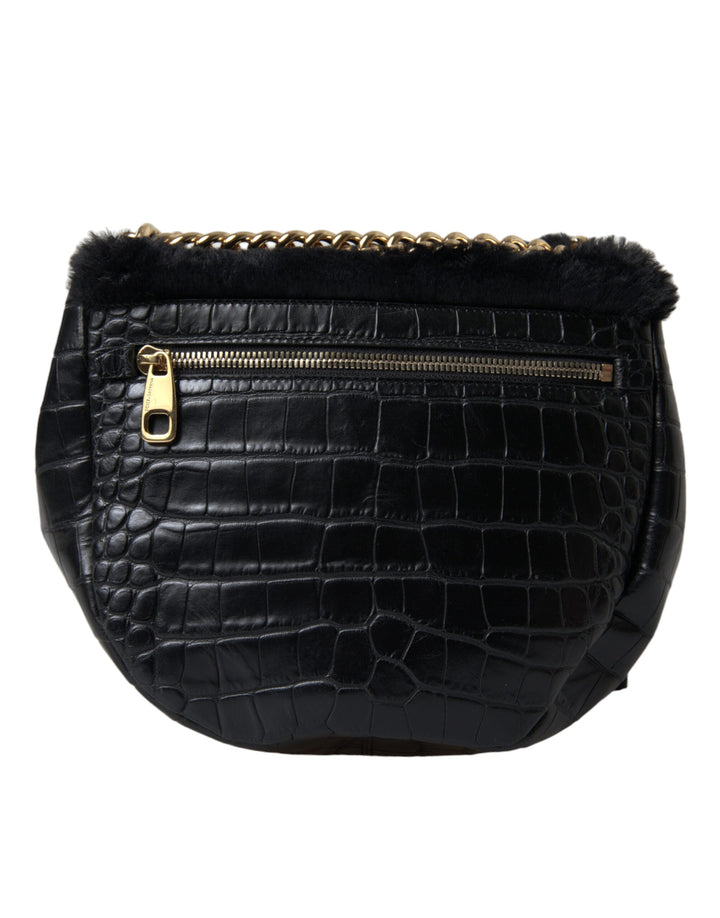  - Dolce & Gabbana Exquisite Croc - Embossed Panther Shoulder Bag - BAG1231 - Ask Me Wear