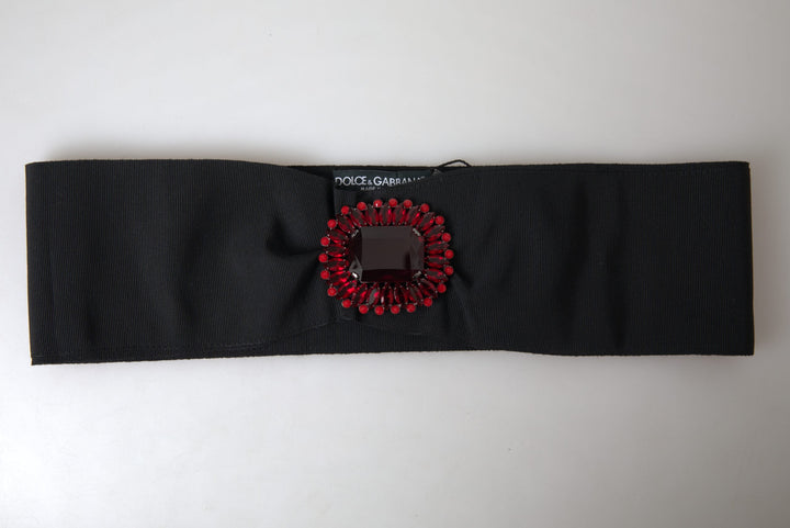  - Dolce & Gabbana Exquisite Embellished Black Belt - WMB296 - 46 - Ask Me Wear