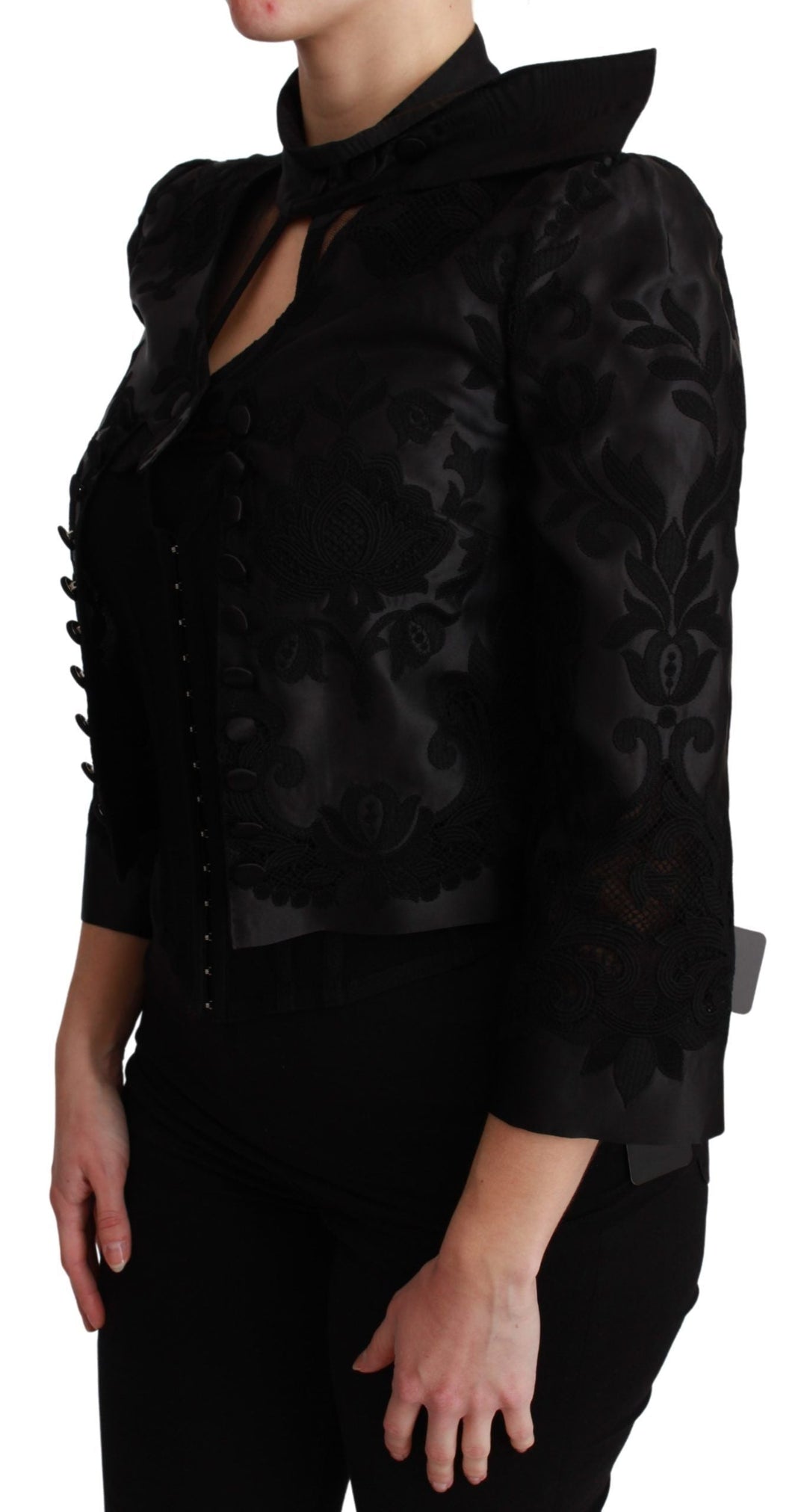  - Dolce & Gabbana Exquisite Floral Jacquard Corset Blazer - JKT2624 - 38 - Ask Me Wear