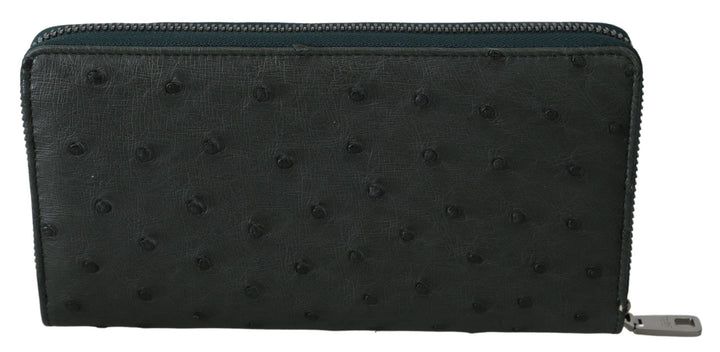  - Dolce & Gabbana Exquisite Green Ostrich Leather Continental Wallet - VAS9686 - Ask Me Wear