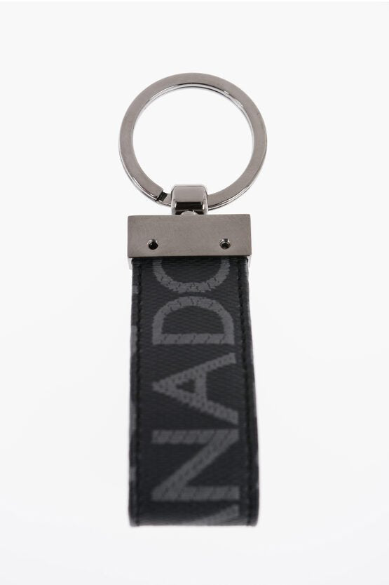 Rings - Dolce & Gabbana Faux Leather Logoed Keyring with Silver - Tone Details - 8056265527105 - Ask Me Wear