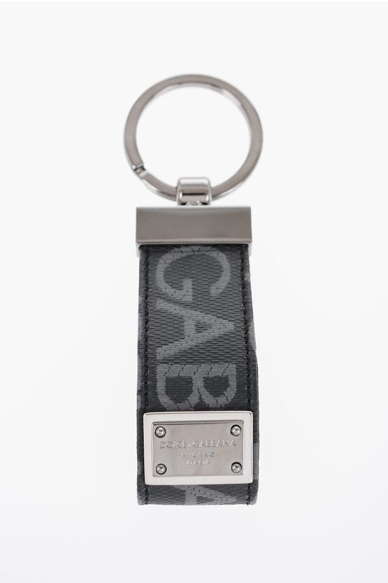 Rings - Dolce & Gabbana Faux Leather Logoed Keyring with Silver - Tone Details - 8056265527105 - Ask Me Wear