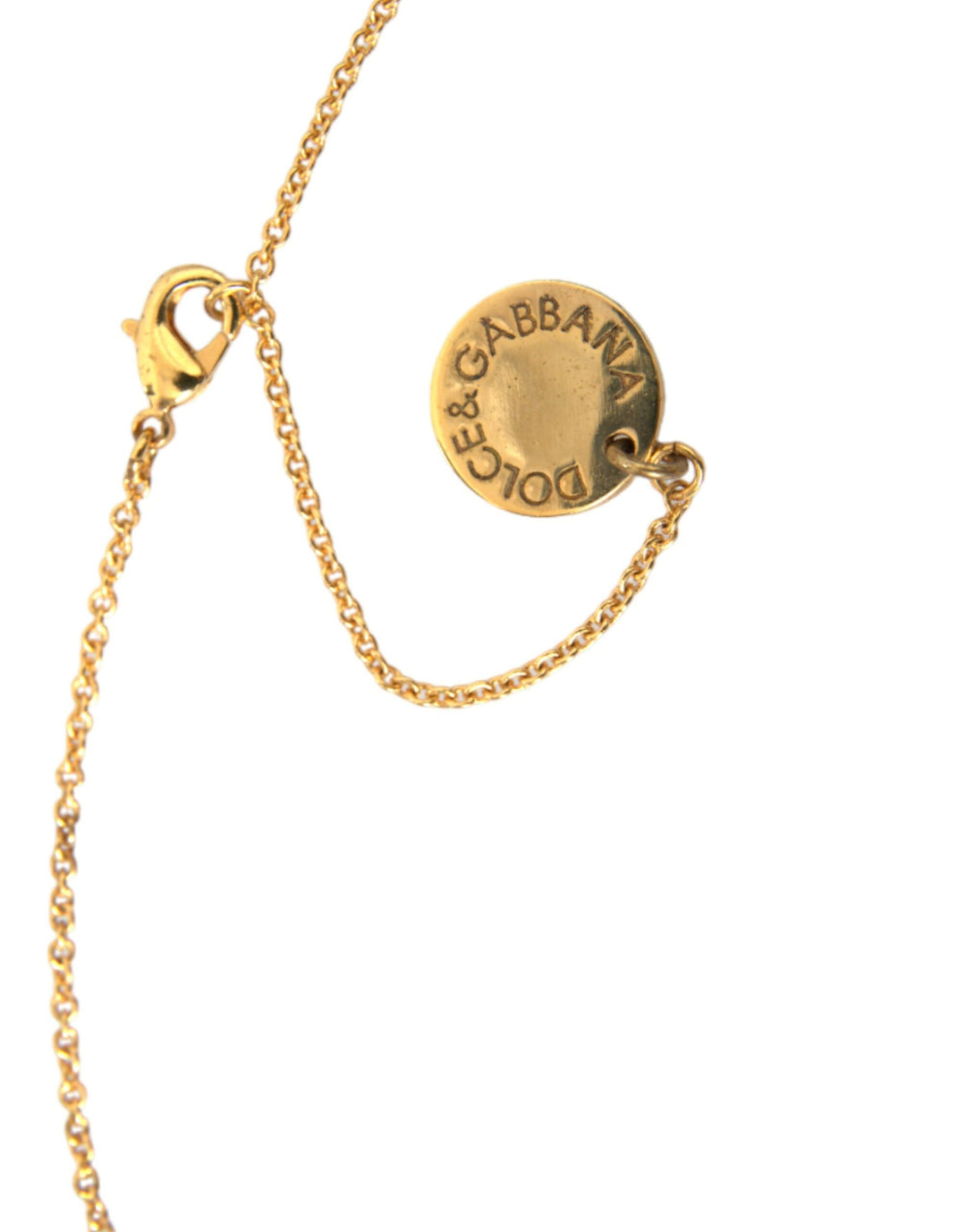  - Dolce & Gabbana Gold Brass Chain Dog Heart Pendant Charm Necklace - SMY101382 - Ask Me Wear