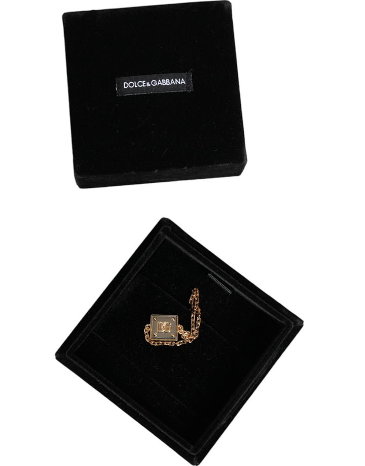  - Dolce & Gabbana Gold Brass Chain Logo Sicily Pendant Necklace - SMY10381 - Ask Me Wear