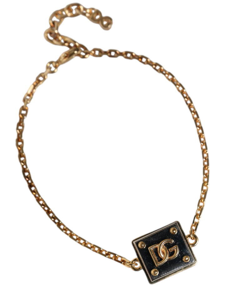  - Dolce & Gabbana Gold Brass Chain Logo Sicily Pendant Necklace - SMY10381 - Ask Me Wear