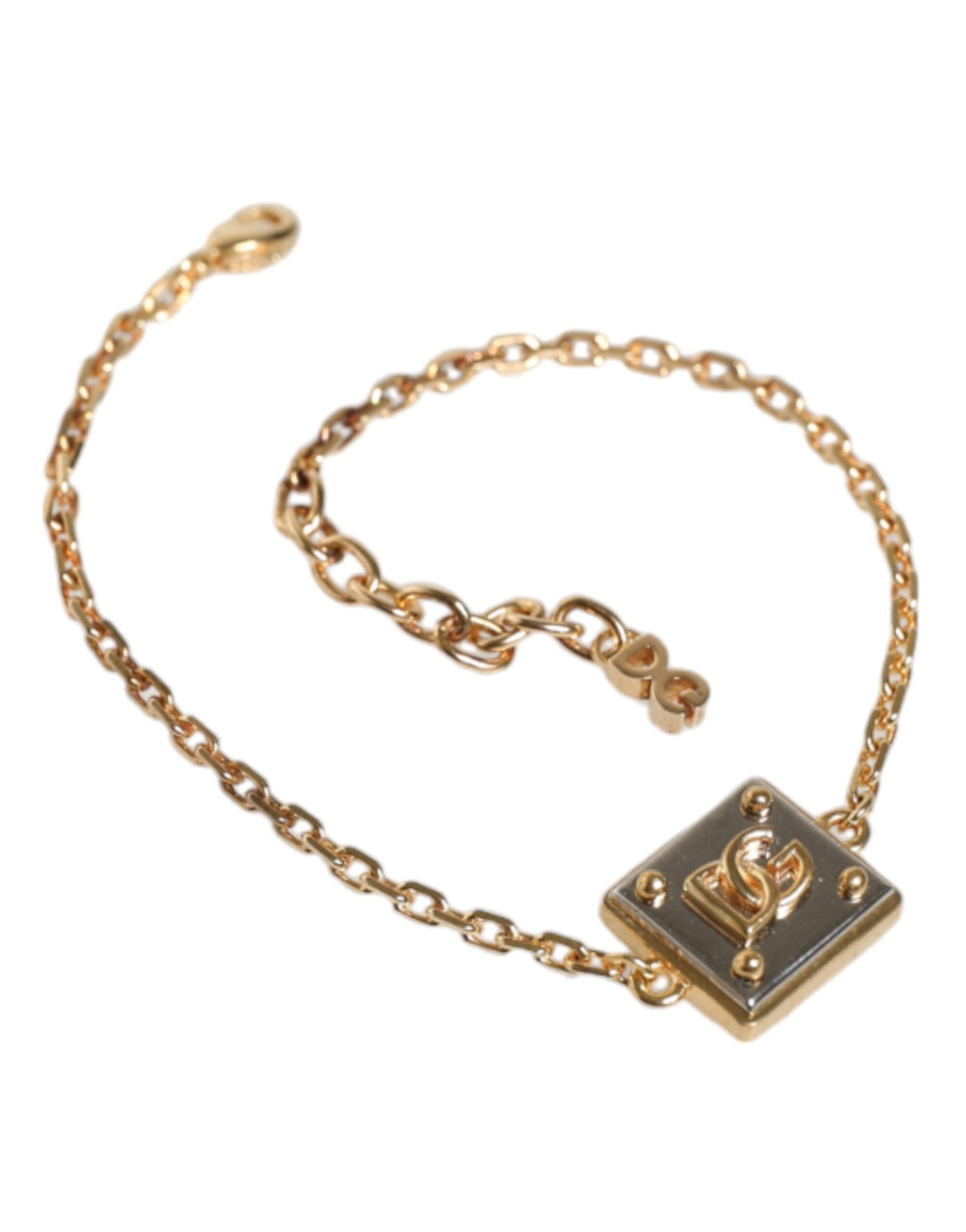  - Dolce & Gabbana Gold Brass Chain Logo Sicily Pendant Necklace - SMY10381 - Ask Me Wear