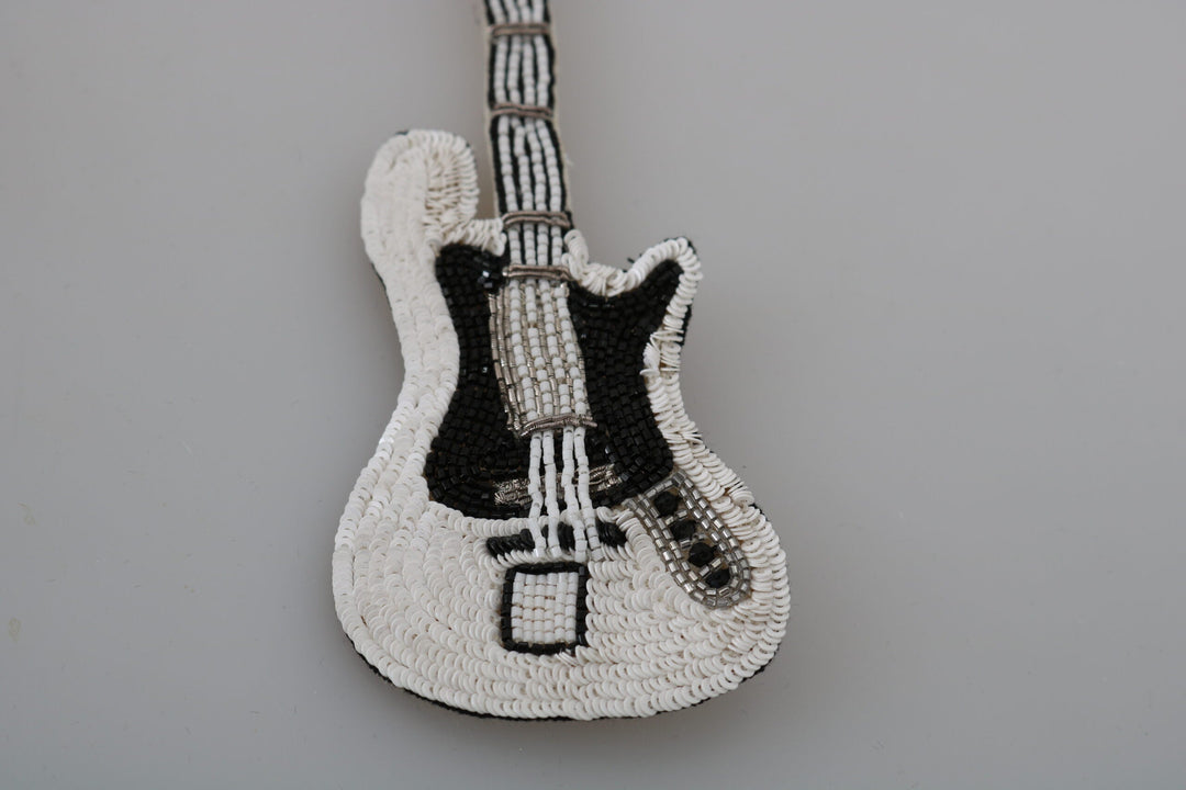  - Dolce & Gabbana Gold Sequined Guitar Pin Brooch - SMY2041 - Ask Me Wear