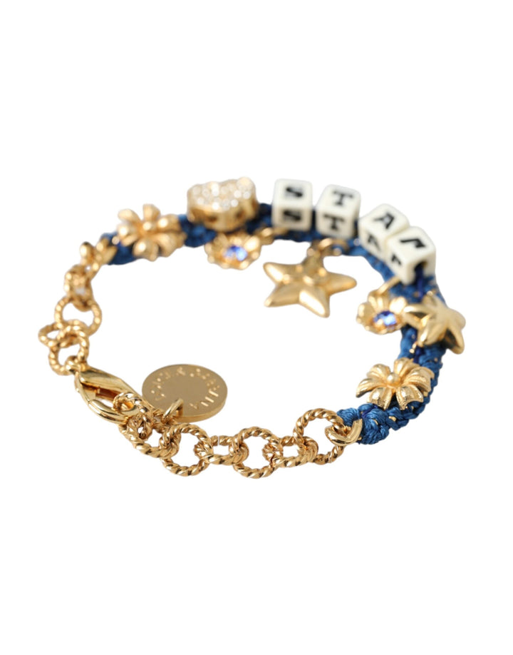  - Dolce & Gabbana Gold Tone Brass Chain Star Fashion Bracelet - SMY10299 - Ask Me Wear