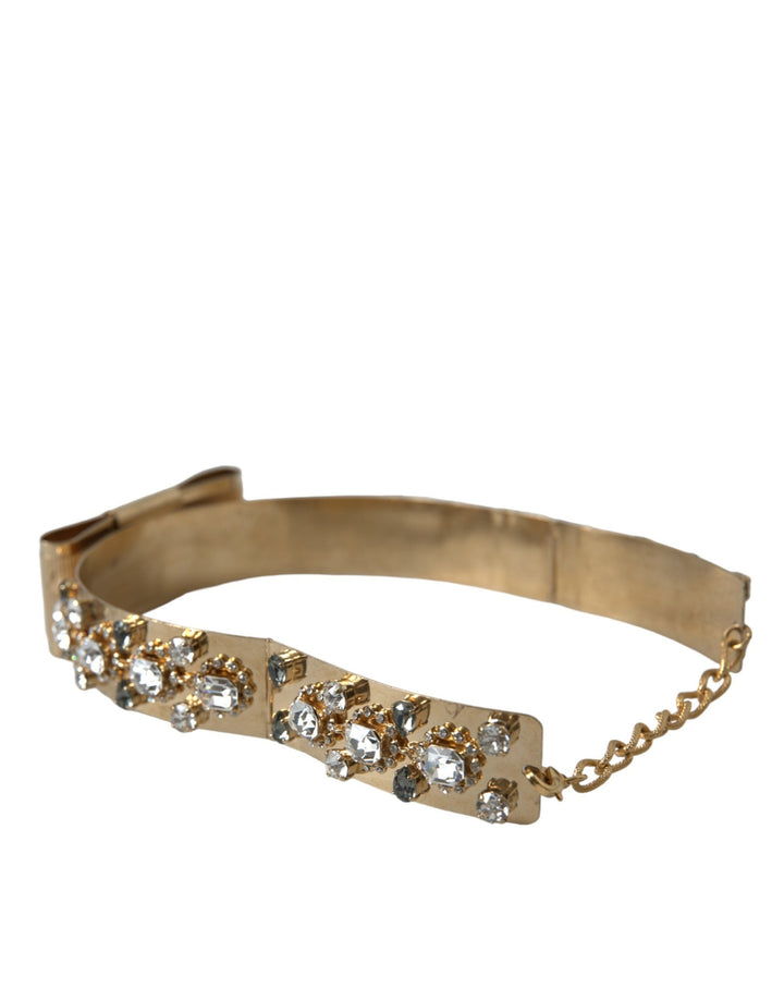  - Dolce & Gabbana Gold - Tone Crystal Embellished Waist Belt - SMY101259 - 36 - Ask Me Wear