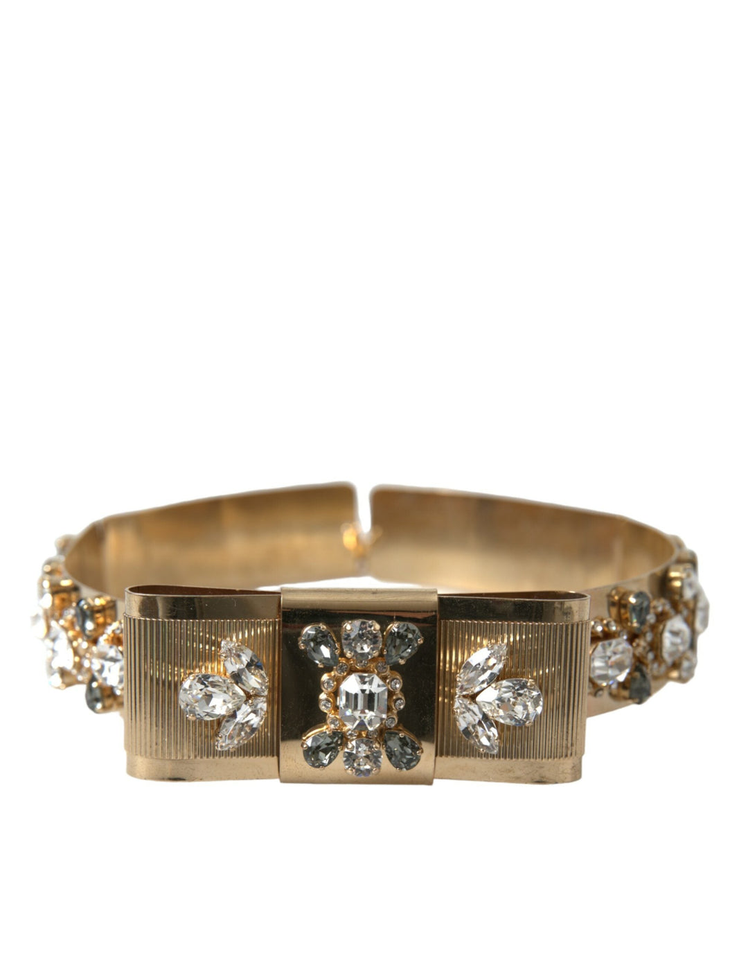  - Dolce & Gabbana Gold - Tone Crystal Embellished Waist Belt - SMY101259 - 36 - Ask Me Wear