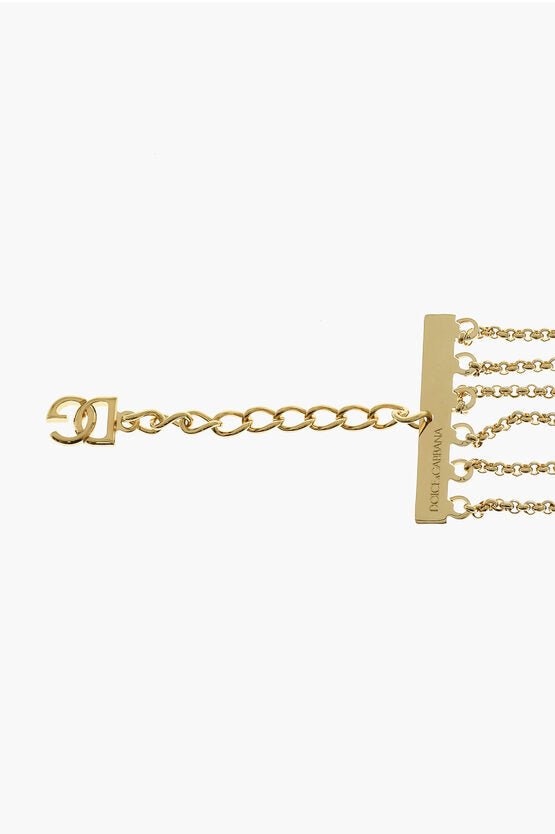 Necklace - Dolce & Gabbana Golde - Effect Chain Necklace with Write - 8059579948956 - Ask Me Wear