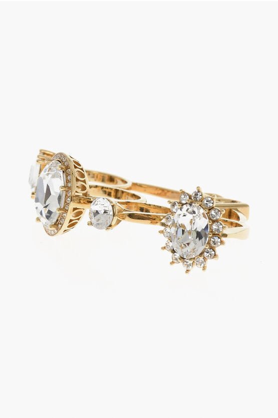 Rings - Dolce & Gabbana Golde - Effect Rings with Jewels - 8058990292525 - Ask Me Wear