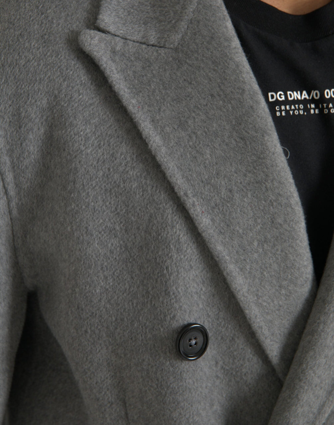  - Dolce & Gabbana Gray Double Trench Coat Cashmere Jacket - JKT3847 - 48 - Ask Me Wear