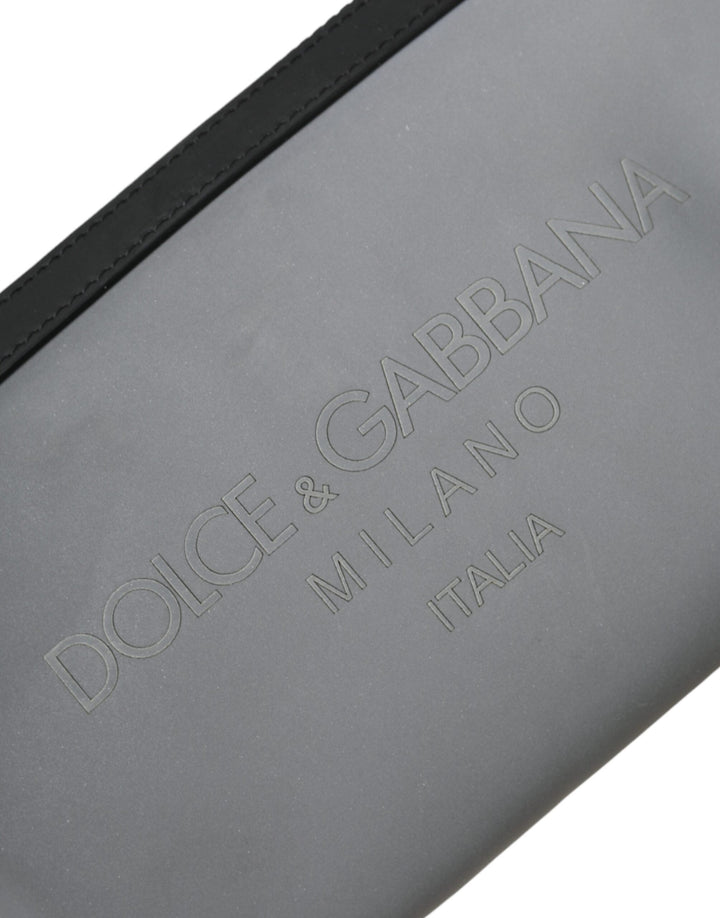  - Dolce & Gabbana Gray Neoprene Logo Zip Waist Fanny Pack Belt Pouch Bag - BAG1458 - Ask Me Wear