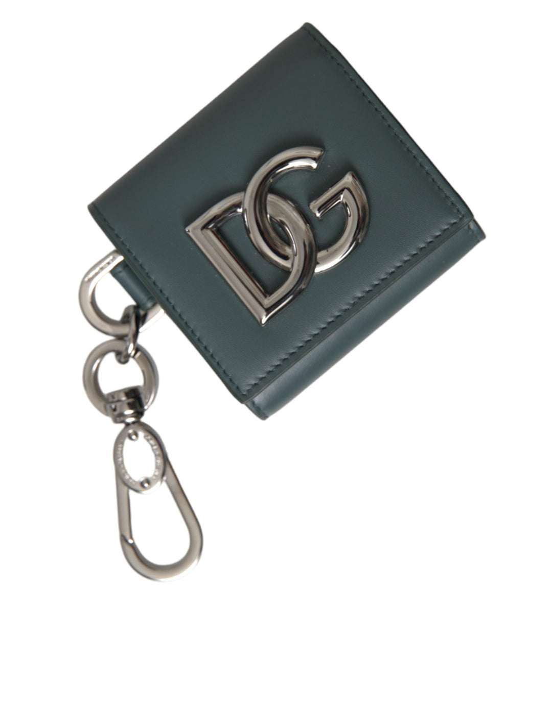  - Dolce & Gabbana Green Leather DG Logo Keyring Coin Purse Keyring Wallet - BAG1446 - Ask Me Wear