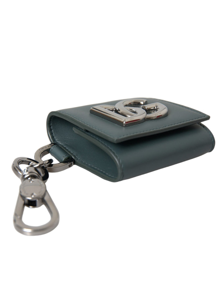  - Dolce & Gabbana Green Leather DG Logo Keyring Coin Purse Keyring Wallet - BAG1446 - Ask Me Wear