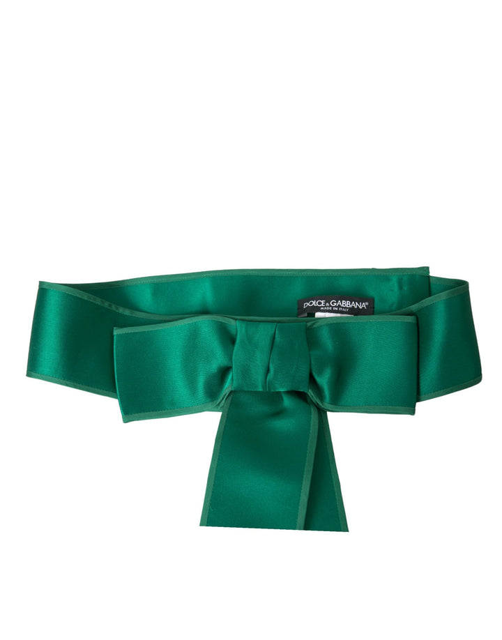  - Dolce & Gabbana Green Silk Satin Waist Women Belt - WMB391 - 42 - Ask Me Wear