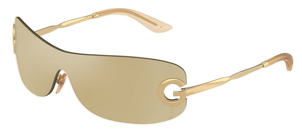 Dolce & Gabbana KIDSSunglasses - Dolce & Gabbana KIDS DX 2001 02/6E Shield Metal Gold Sunglasses with Gold Mirror Lens - DX_2001_02/6E_28mm - Ask Me Wear