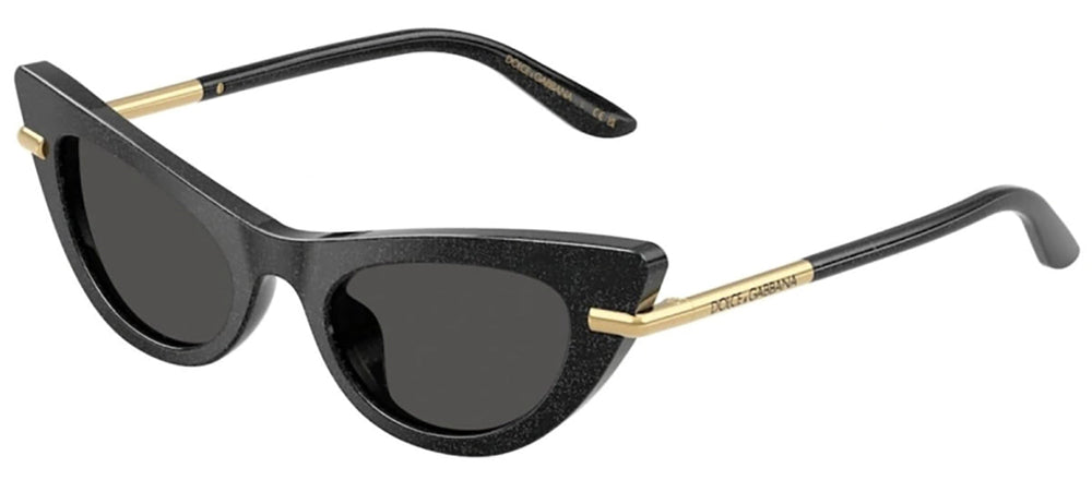 Dolce & Gabbana KIDSSunglasses - Dolce & Gabbana KIDS DX 4008 324187 Cat - Eye Plastic Black Sunglasses with Grey Lens - DX_4008_324187_44mm - Ask Me Wear