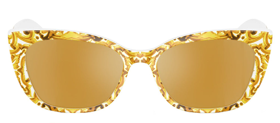 Dolce & Gabbana KIDSSunglasses - Dolce & Gabbana KIDS DX 4427 34347P Cat - Eye Plastic Yellow Sunglasses with Gold Mirror Lens - DX_4427_34347P_49mm - Ask Me Wear