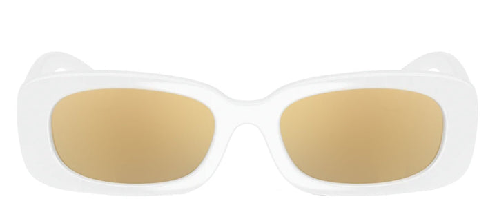 Dolce & Gabbana KIDSSunglasses - Dolce & Gabbana KIDS DX 6006U 33127P Rectangle Plastic White Sunglasses with Gold Mirror Lens - DX_6006U_33127P_46mm - Ask Me Wear