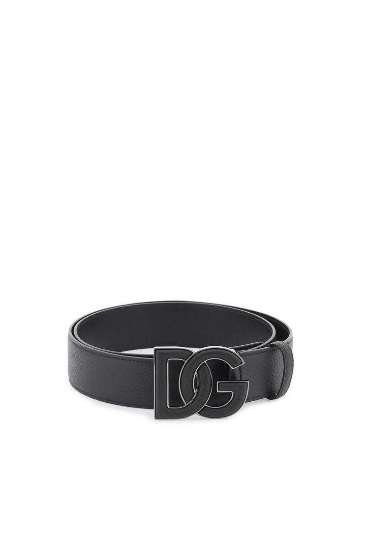 Belts - Dolce & Gabbana Leather Belt With Dg Logo Buckle - 241450FCR000004 - 80999 - 100 - Ask Me Wear