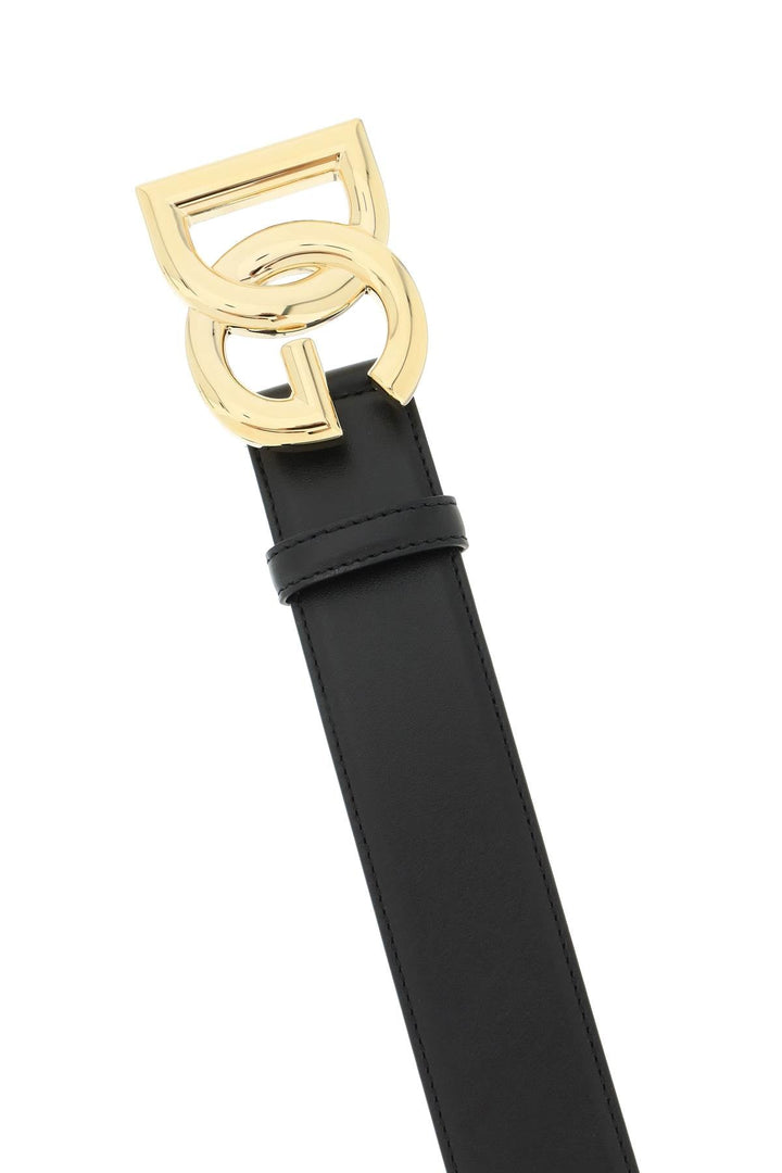 Belts - Dolce & Gabbana Leather Belt With Logo Buckle - 242450ACR000005 - 80999 - 85 - Ask Me Wear