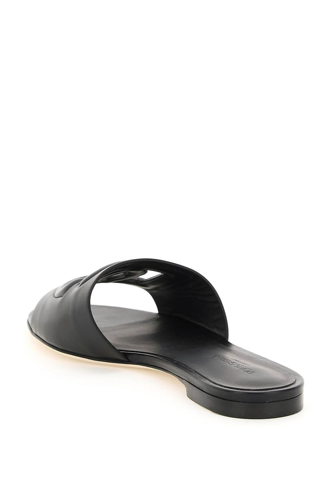 Shoes - Dolce & Gabbana Leather Slides With Cut - Out Logo - 242450NSP000002 - 80999 - 36 - Ask Me Wear