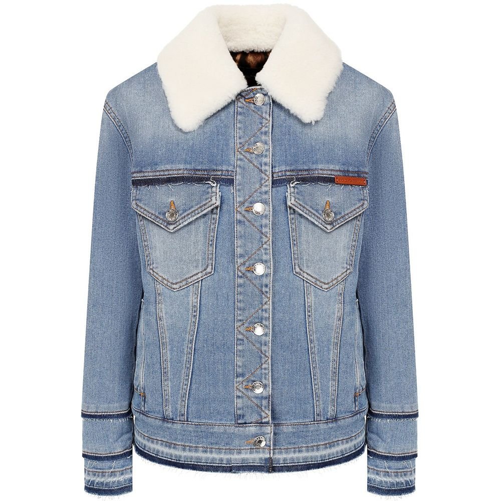  - Dolce & Gabbana Light Blue Cotton Jackets & Coat - DO - 14232 - IT44|L - Ask Me Wear