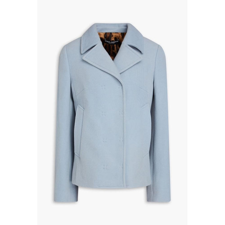  - Dolce & Gabbana Light Blue Wool Jackets & Coat - DO - 13858 - IT40|S - Ask Me Wear