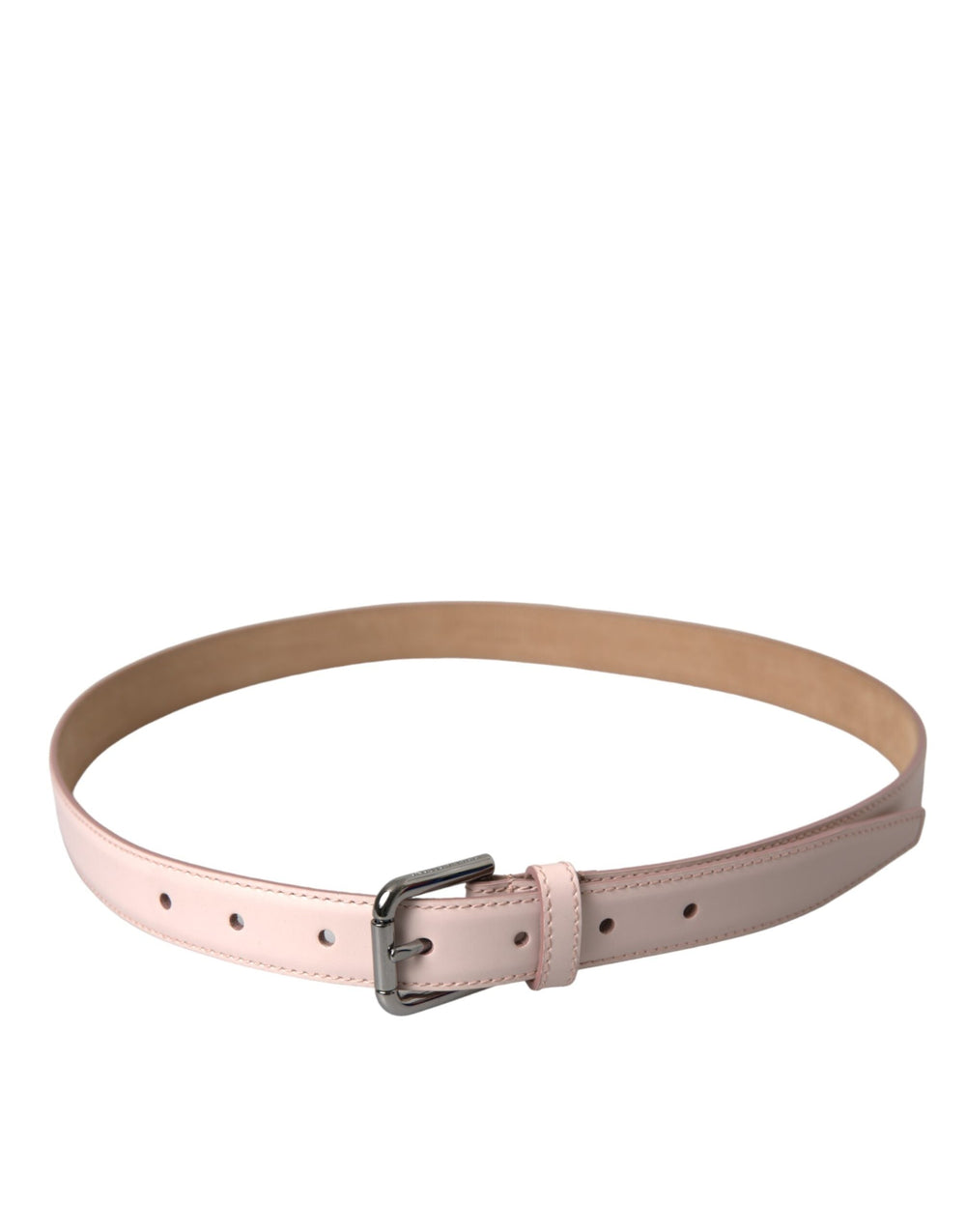  - Dolce & Gabbana Light Pink Leather Silver Metal Buckle Belt - BEL9217 - 90 - Ask Me Wear