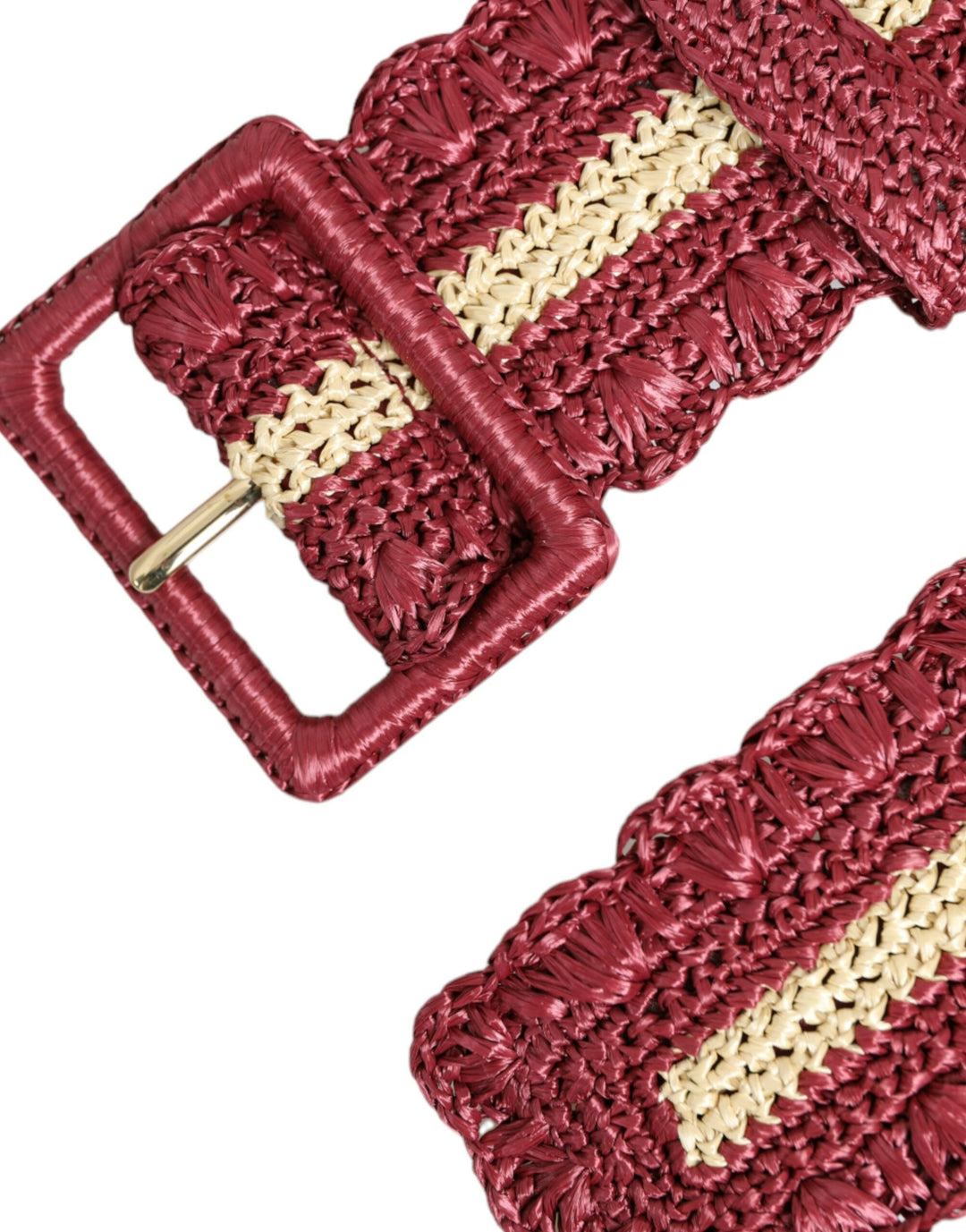  - Dolce & Gabbana Maroon Elegance Canvas Waist Belt - WMB355 - 85 - Ask Me Wear