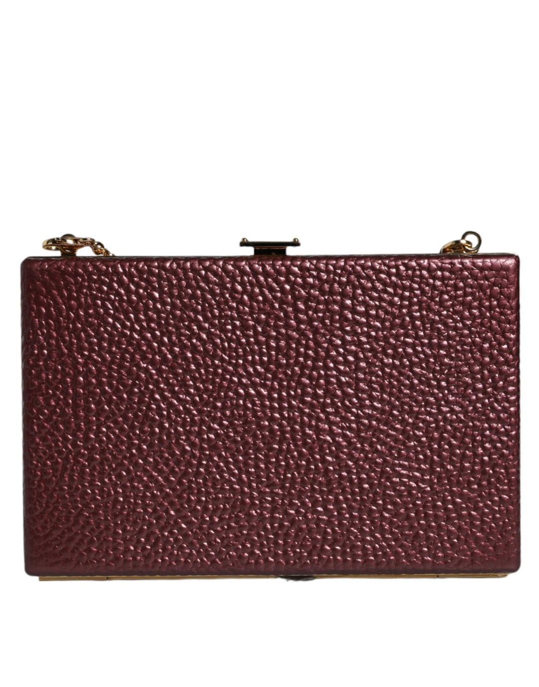  - Dolce & Gabbana Maroon Leather Clutch Evening Crossbody Bag - BAG4132 - Ask Me Wear