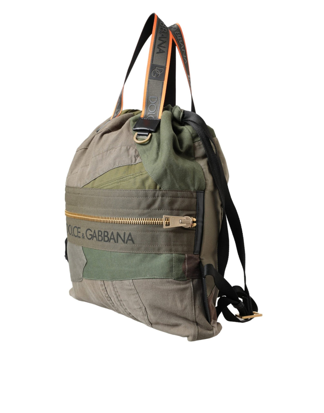  - Dolce & Gabbana Military Green Patchwork Rucksack Backpack Bag - BAG1479 - Ask Me Wear